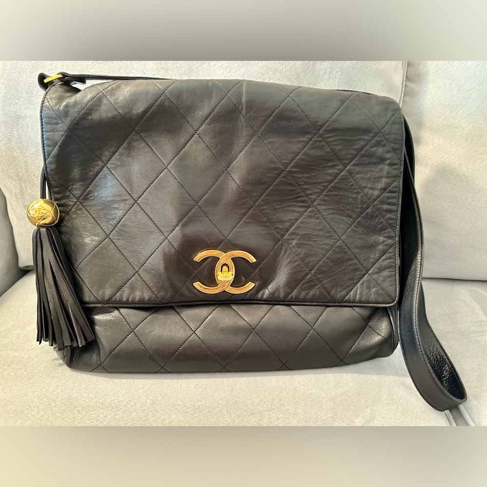 Chanel CC Lambskin Crossbody Bag